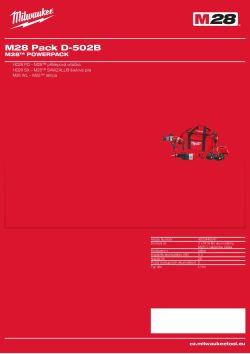 MILWAUKEE M28™ sada nářadí D 4933448547 A4 PDF