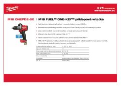 MILWAUKEE M18 FUEL™ ONE-KEY™ příklepová vrtačka 4933464526 A4 PDF