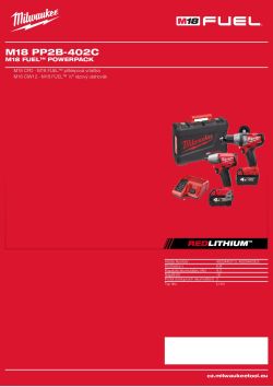 MILWAUKEE M18 FUEL™ powerpack 4933440903 A4 PDF