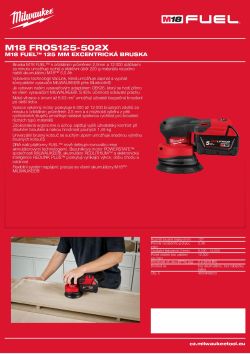 MILWAUKEE M18 FUEL™ 125 mm excentrická bruska 4933498255 A4 PDF