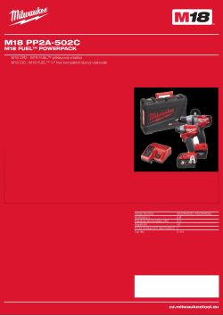 MILWAUKEE M18 FUEL™  sada nářadí 4933448080 A4 PDF