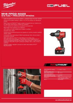 MILWAUKEE M18 FUEL™ příklepová vrtačka 4933479861 A4 PDF