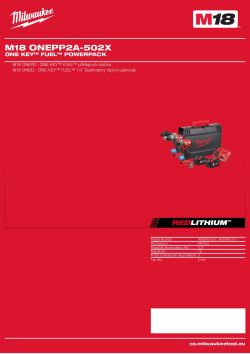 MILWAUKEE ONE KEY™ FUEL™ powerpack 4933451517 A4 PDF