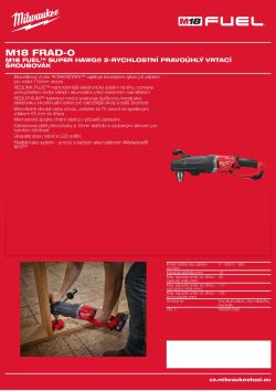 MILWAUKEE M18 FUEL™ SUPER HAWG® 2-rychlostní pravoúhlý vrtací šroubovák 4933451289 A4 PDF