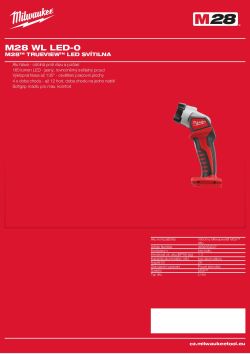 MILWAUKEE M28™ TRUEVIEW™ LED svítilna 4932352527 A4 PDF
