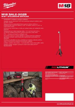 MILWAUKEE M18™ stojanová svítilna 4933492902 A4 PDF