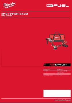 MILWAUKEE M18 FPP3R 4933492374 A4 PDF