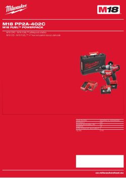 MILWAUKEE M18 FUEL™ powerpack 4933440522 A4 PDF