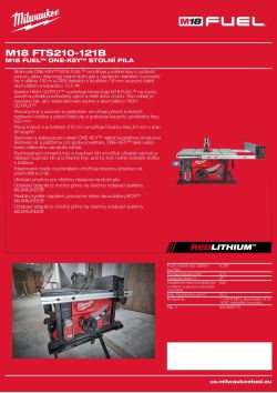 MILWAUKEE M18 FUEL™ ONE-KEY™ stolní pila 4933499180 A4 PDF