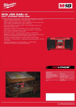 MILWAUKEE M18™ Stavební rádio DAB+ 4933464783 A4 PDF