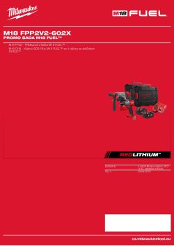 MILWAUKEE Promo sada M18 FUEL™ 4933478790 A4 PDF