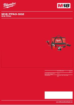 MILWAUKEE M18 PPA3 4933498580 A4 PDF