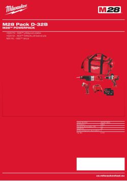 MILWAUKEE M28™ powerpack 4933413805 A4 PDF