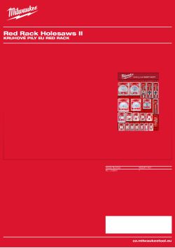 MILWAUKEE EU Red Rack Holesaws 4932471401 A4 PDF
