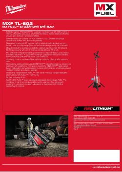 MILWAUKEE MX FUEL™ stožárové světlo 4933471847 A4 PDF