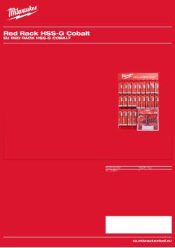 MILWAUKEE EU Red Rack HSS-G Cobalt 4932471402 A4 PDF