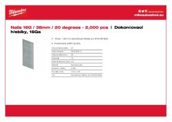 MILWAUKEE Dokončovací hřebíky 16G/38 mm/20° G-P2000 4932459141 A4 PDF
