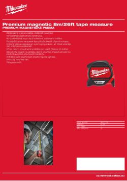 MILWAUKEE 8 m / 26 ft metrické & palcové 48227225 A4 PDF