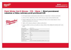 MILWAUKEE Zimní Rukavice CutE - S/7 - 12 párů 4932479711 A4 PDF