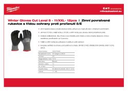 MILWAUKEE Zimní Rukavice CutE - 11/XXL- 12 párů 4932479565 A4 PDF