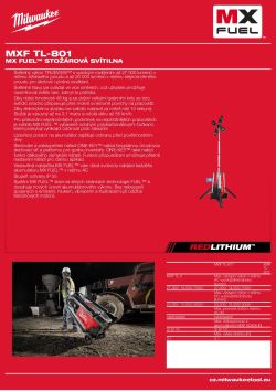 MILWAUKEE MX FUEL™ stožárové světlo 4933502173 A4 PDF
