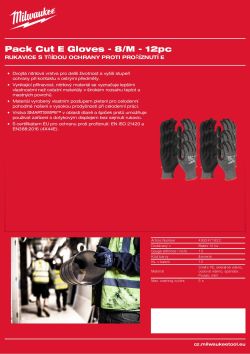 MILWAUKEE Rukavice CutE - 8/M - 12 párů 4932471622 A4 PDF