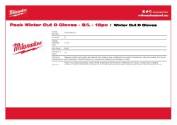 MILWAUKEE Zimní Rukavice CutD - 9/L - 12 párů 4932480618 A4 PDF