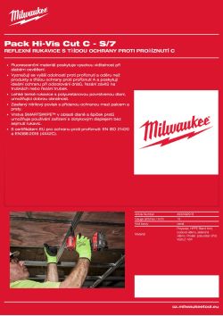 MILWAUKEE Rukavice Hi-Vis Cut Cut C - 7/S - 12 párů 4932492918 A4 PDF