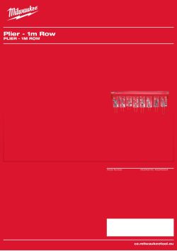 MILWAUKEE Plier - 1m Row 4932492790 A4 PDF