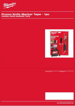 MILWAUKEE Promo Knife Marker Tape 4932459375 A4 PDF