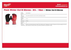 MILWAUKEE Zimní Rukavice CutB - 9/L - 12 párů 4932480608 A4 PDF