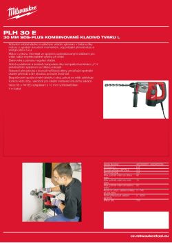 MILWAUKEE 30 mm SDS-plus kombinované kladivo 4933382931 A4 PDF