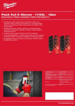 MILWAUKEE Rukavice CutC - 11/XXL 12 párů 4932471621 A4 PDF