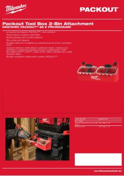 MILWAUKEE Nástavec PACKOUT™ se 2 přihrádkami 4932500148 A4 PDF