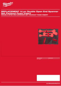 MILWAUKEE Double Open End Spanner Set Packout Foam Insert 4932502039 A4 PDF