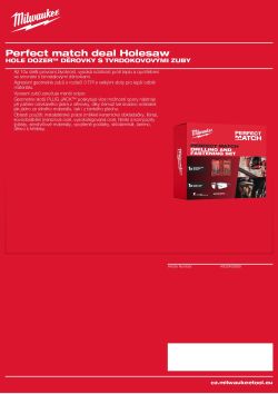 MILWAUKEE Hole Dozer Holesaws with Carbide Teeth 4932492889 A4 PDF