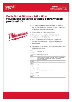 MILWAUKEE Rukavice CutA - 7/S - 12 párů 4932479713 A4 PDF