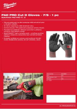 MILWAUKEE Rukavice Cut Pad Pro Cut D - 7/S - 1 pár 4932498501 A4 PDF