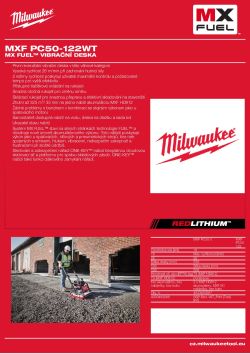 MILWAUKEE MX FUEL™ vibrační deska s nádrží na vodu 4933493270 A4 PDF