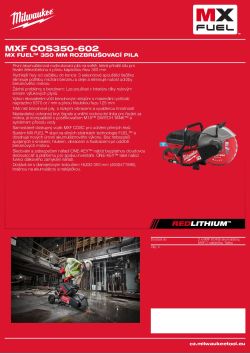 MILWAUKEE MX FUEL™ 350 mm rozbrušovací pila 4933464882 A4 PDF