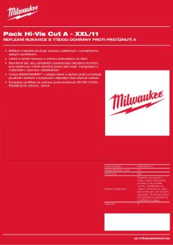 MILWAUKEE Rukavice Hi-Vis Cut Cut A - 11/XXL - 12 párů 4932492917 A4 PDF