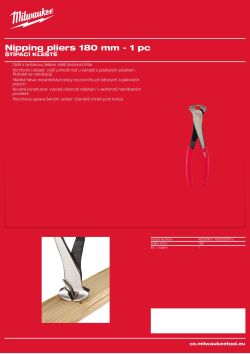 MILWAUKEE Štípací kleště 4932500673 A4 PDF