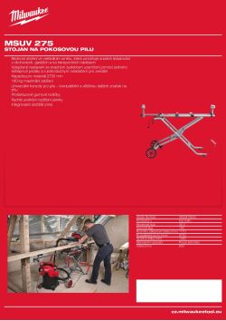 MILWAUKEE Stojan na pokosovou pilu 4933419550 A4 PDF
