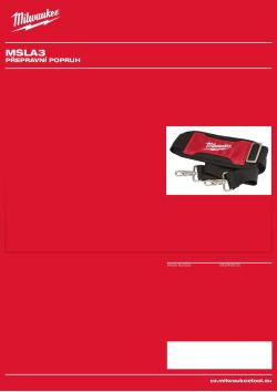 MILWAUKEE Přepravní popruh 4932459720 A4 PDF