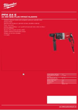 MILWAUKEE 24 mm SDS-plus vrtací kladivo 4933411780 A4 PDF
