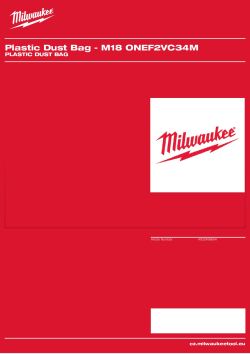 MILWAUKEE Plastic Dust Bag 4932498664 A4 PDF
