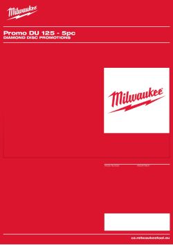 MILWAUKEE Diamond Disc Promotions 4932479631 A4 PDF