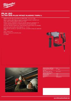 MILWAUKEE SDS-plus vrtací kladivo 4933432075 A4 PDF