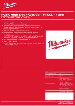 MILWAUKEE Rukavice CutF - 11/XXL 12 párů 4932492049 A4 PDF