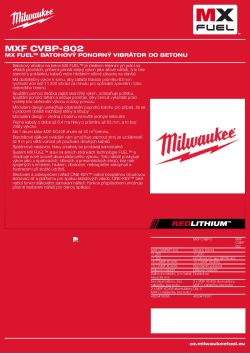 MILWAUKEE MXF CVBP 4933501756 A4 PDF